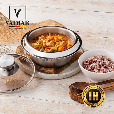 Vaimar Hidden Chef IH Stainless Steel 3-Layered Cauldron 16 cm
