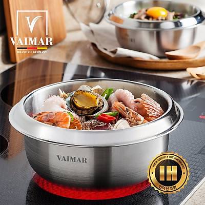 Vaimar Hidden Chef IH Stainless Steel 3-Layered Cauldron 26 cm