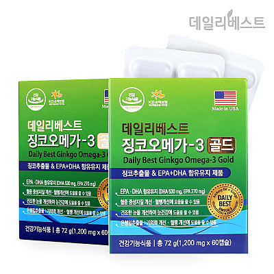 DailyBest Ginkgo Omega-3 ginkgo leaf extract , 60Caps 2ea
