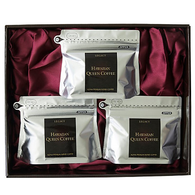 [Brewed beans gift set] A-1 (Legacy 120 g 3 pieces set containing 30% of kona beans)
